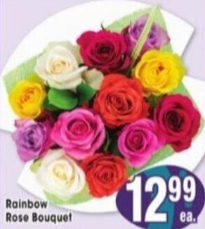Jewel-Osco Rainbow Rose Bouquet offer