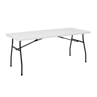 Walmart Mainstays 6 Foot Fold-in-Half Table, White Granite offer