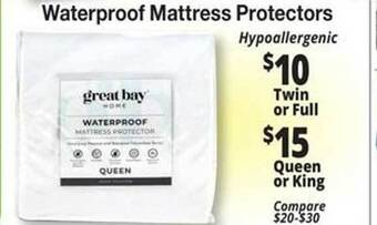 Ocean State Job Lot Waterproof Mattress Protectors offer