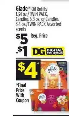 Dollar General Glade Oil Refills offer