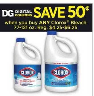 Dollar General Clorox Bleach offer