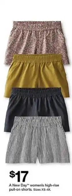 Target A New Day Women's High-rise Pull-on Shorts offer