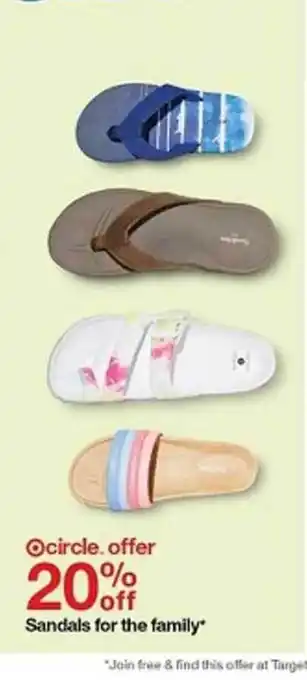 Target Sandals For The Family offer