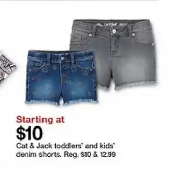 Target Cat & Jack Toddlers' And Kids' Denim Shorts offer