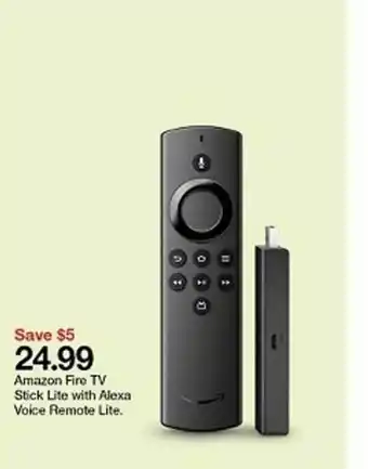 Target Amazon Fire Tv Stick Lite With Alexa Voice Remote Lite offer