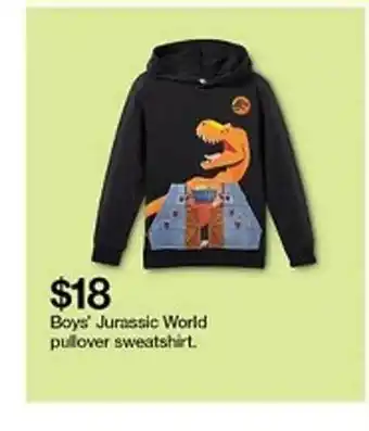 Target Boys' Jurassic World Pullover Sweatshirt offer