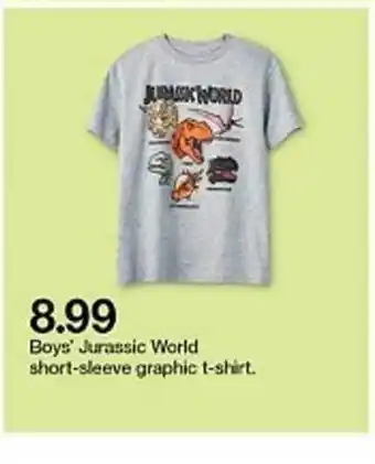 Target Boys's Jurassic World Short-sleeve Graphic T-shirt offer