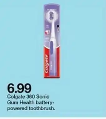 Target Colgate 360 Sonic Gum Healthy Battery-powered Toothbrush offer
