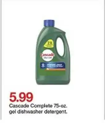 Target Cascade Complete 75-oz. Gel Dishwasher Detergent offer