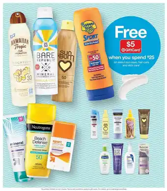 Target Sun Care , Hair Care And Skin Care offer
