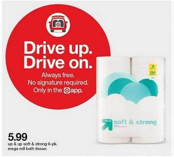 Target Up &up Soft & Strong 6-pk. Mega Roll Bath Tissue offer