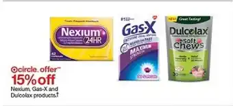 Target Nexium , Gas-x And Dulcolax Products offer