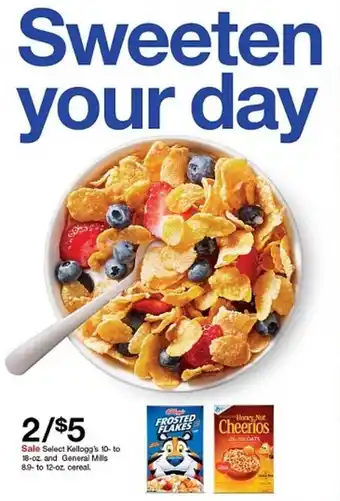 Target Kellogg's 10- To 18-oz. And General Mills 8.9- To 12-oz. Cereal offer