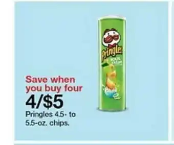 Target Pringles 4.5- To 5.5-oz. Chips offer