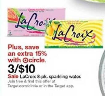 Target Lacroix 8-pk. Sparkling Water offer