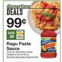 The Fresh Grocer Ragu Pasta Sauce offer