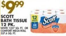 Met Foodmarkets Scott Bath Tissue 12 pk. offer