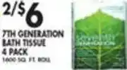 Met Foodmarkets 7Th Generation Bath Tissue 4 Pack offer
