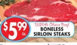 Met Foodmarkets Boneless Sirloin Steaks offer
