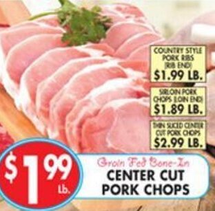 Met Foodmarkets Center Cut Pork Chops offer