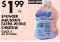 Springer Mountain Farms Whole Chickens