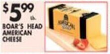 Met Foodmarkets Boar's Head American Cheese offer
