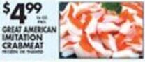 Met Foodmarkets Great American Imitation Crabmeat offer