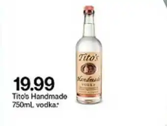 Target Tito's Handmake 750ml Vodka offer