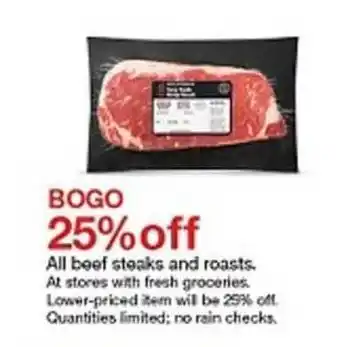 Target All Beef Steak And Roasts offer