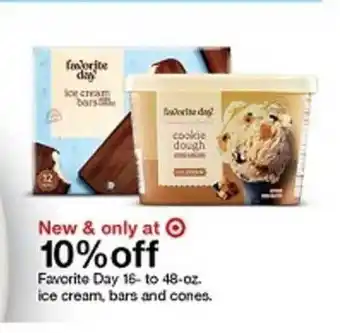 Target Favorite Day 16- To 48-oz. Ice Cream , Bars And Cones offer