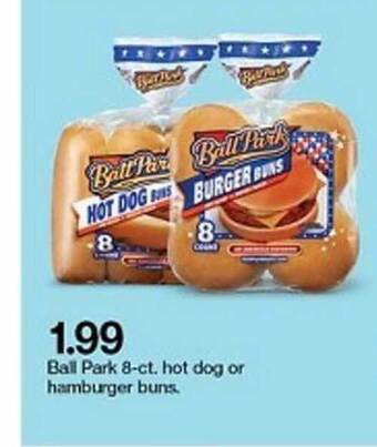 Target Ball Park 8-ct. Hot Dog Or Hamburger Buns offer