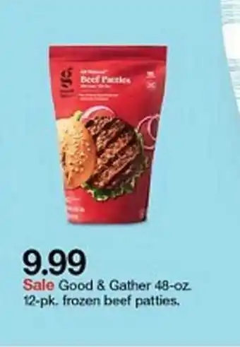 Target Good & Gather 48-oz. 12-pk. Frozen Beef Patties offer