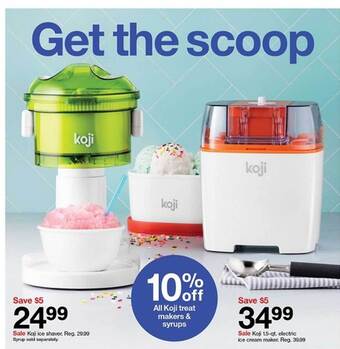 Target Koji Ice Shaver , Koji 1.5-qt Electric Ice Cream Maker offer