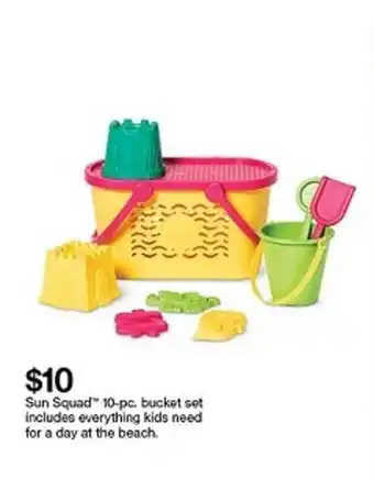 Target Sun Squad 10-pc. Bucket Set Includes Everything Kids Need For A Day At The Beach offer
