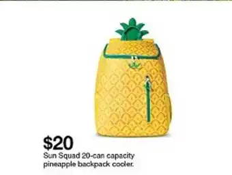 Target Sun Squad 20-can Capacity Pineapple Backpack Cooler offer