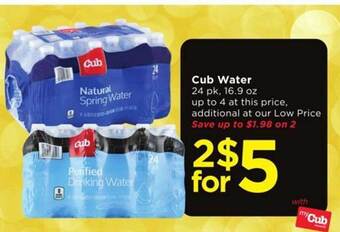Cub Foods Cub Water offer