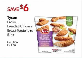 Costco Tyson Panko Breaded Chicken Breast Tenderloins offer
