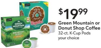 Publix Green Mountain or Donut Shop Coffee 32-ct. offer
