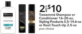 Publix Tresemmé Shampoo or Conditioner 16-20-oz, Styling Products 5.5-14.6-oz or Root Touch-UP 2.5-oz offer