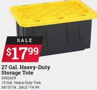 Ace Hardware 27 Gal. Heavy-Duty Storage Tote 6502629 offer