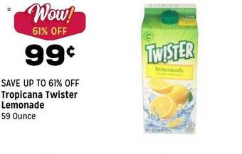 Grocery Outlet Tropicana Twister Lemonade offer