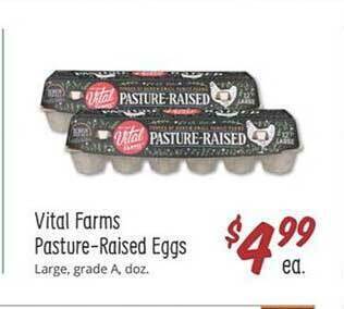 Sprouts Farmers Market Vital Farms Pasture-raised Eggs offer