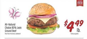 Sprouts Farmers Market All-natural Choice 85% Lean Ground Beef offer