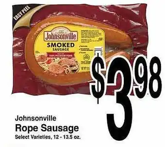 Super Saver Johnsonville Rope Sausage Select Varieties offer