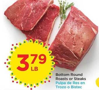 Food 4 Less Bottom Round Roasts Or Steaks offer