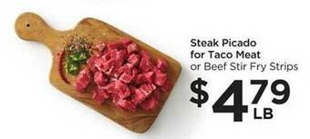 Food 4 Less Steak Picado For Taco Meat offer