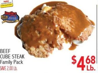 Ingles Markets Beef Cube Steak Family Pack offer
