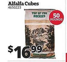 Rural King Alfalfa Cubes offer
