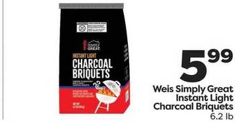 Weis Markets Weis Simply Great Instant Light Charcoal Briquets offer