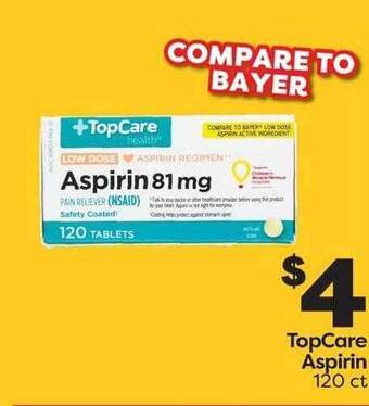 Weis Markets TopCare Aspirin offer